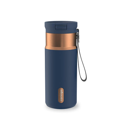Contigo SnapSeal 16 oz Travel Mug w/Carry Strap | Vacuum-Insulated Stainless Steel for Hot Coffee & Tea or Cold Drinks | Spill-Proof Lid w/Straw Compatibility | BPA & Lead-Free | Dishwasher Safe 🍁 All In One Marketplace Canada