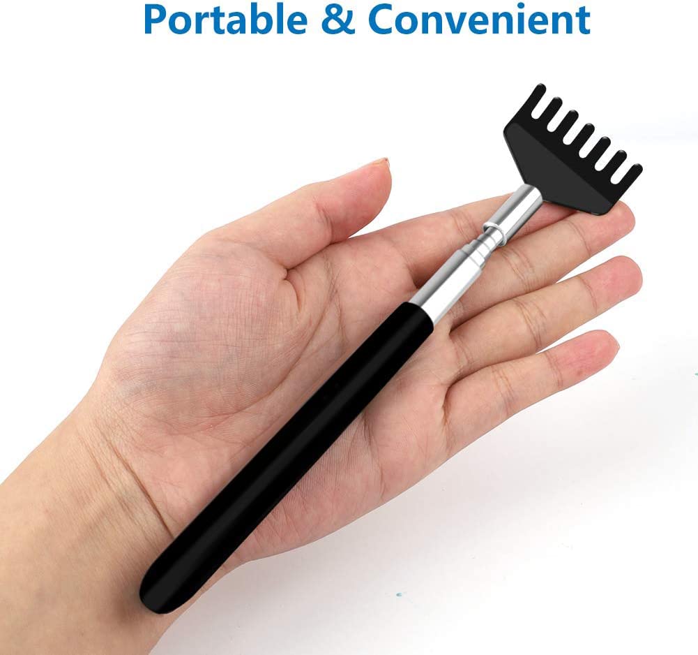 Back Scratcher, YIMICOO 6 Pack Portable Extendable Telescopic Eagle Claw Metal Back Scratchers/Hand Massager with Soft Rubber Handles for Thanksgiving, Birthday, Christmas Gifts (style 2) 🍁 All In One Marketplace Canada