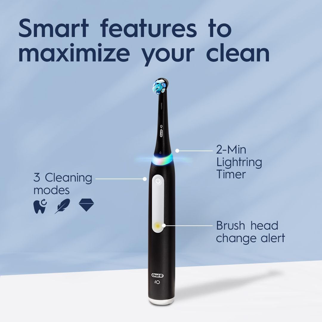 Oral-B iO3 Electric Toothbrush (1) with (1) Charger, Rechargeable, Black Oral-B