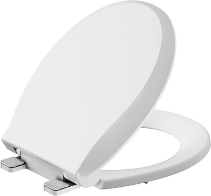 Soft Close Commercial Toilet Seat – 17 Round, Thickened White PP, Quiet Lid, Easy Install & Clean, Never Loosen, Restroom Grade, Fits Most Standard Toilets – Size: 17/19" PeacefulHues
