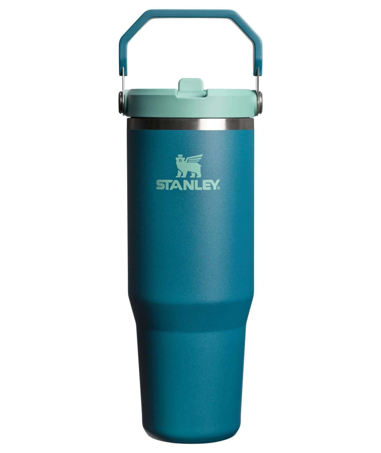 STANLEY IceFlow 2.0 Flip Straw Tumbler with Handle 20 oz | Twist On Lid and Flip Up Straw | Leak Resistant Water Bottle | Insulated Stainless Steel | BPA-Free | Coastal Teal