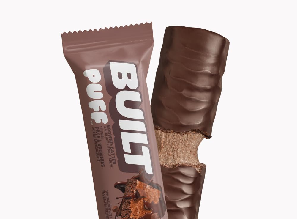 Built Bar Puff Protein Bars – Brownie Batter Flavor, 12-Count Box