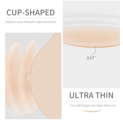 VOCH GALA Premium Nipple Covers for Women, 2 Pairs Crème