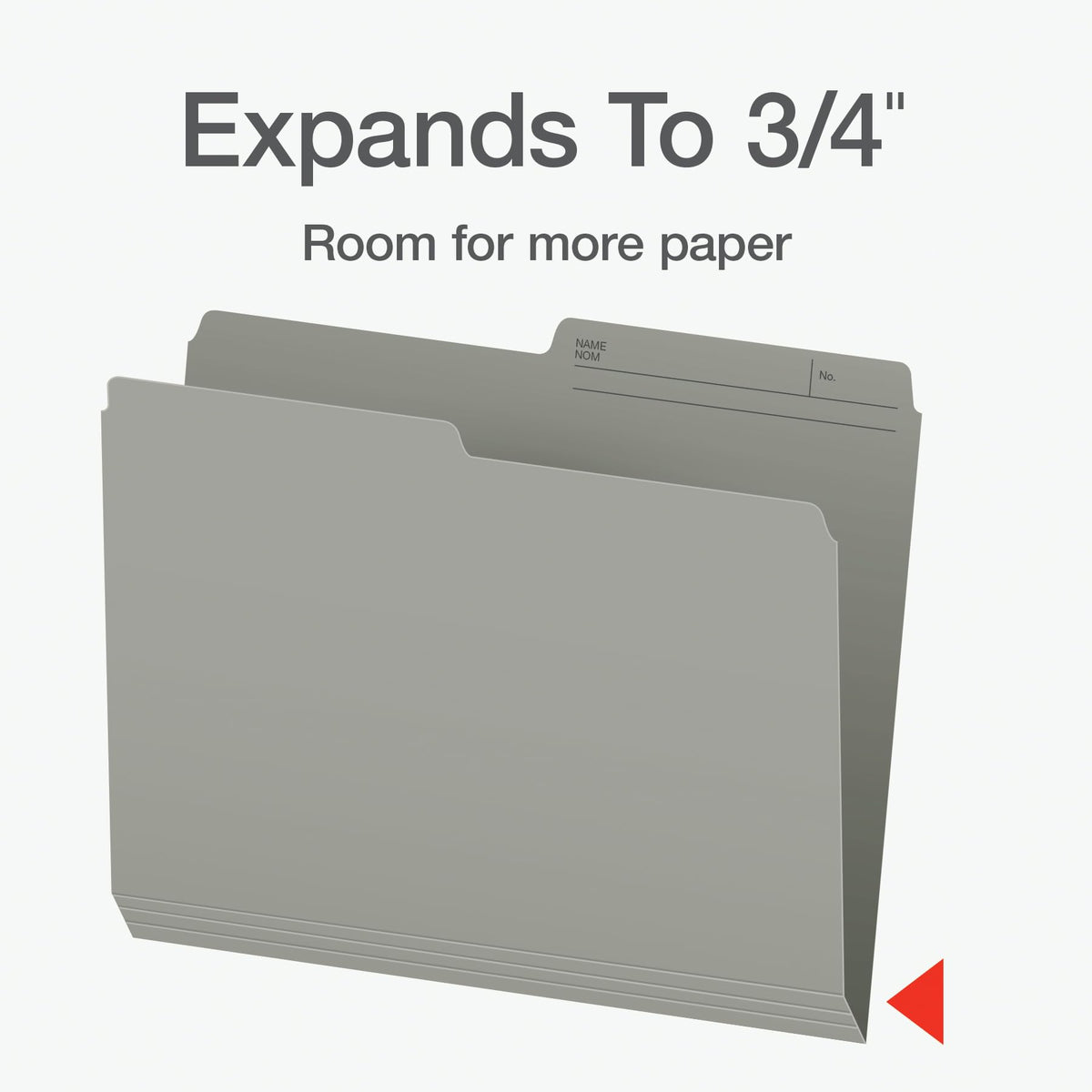Pendaflex File Folders, 1/2 Cut Tab, Letter Size, Gray, Durable Paper Stock, 100/Box, Ideal for Office/Home/School File Organization, Made in Canada