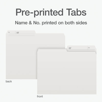 Pendaflex File Folders, 100-Pack, Letter Size 8.5" x 11", Reversible 1/2 Cut Tabs, Tear-Resistant Durable Paper Stock, Ivory, for Office Supplies, School Projects, Home Filing Systems Pendaflex