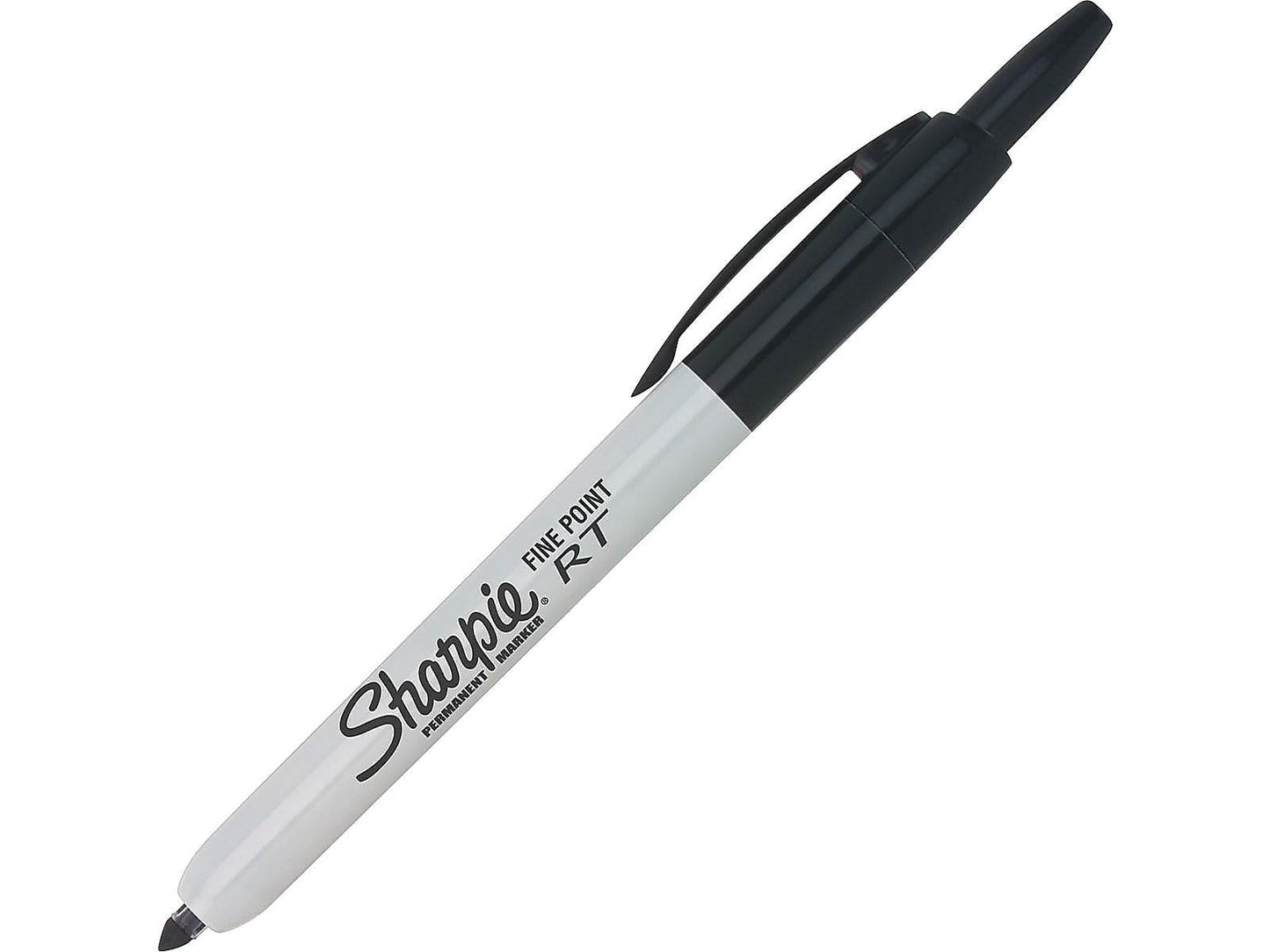 Sharpie Retractable Permanent Markers, Fine Point, Black, 12 Count Sharpie
