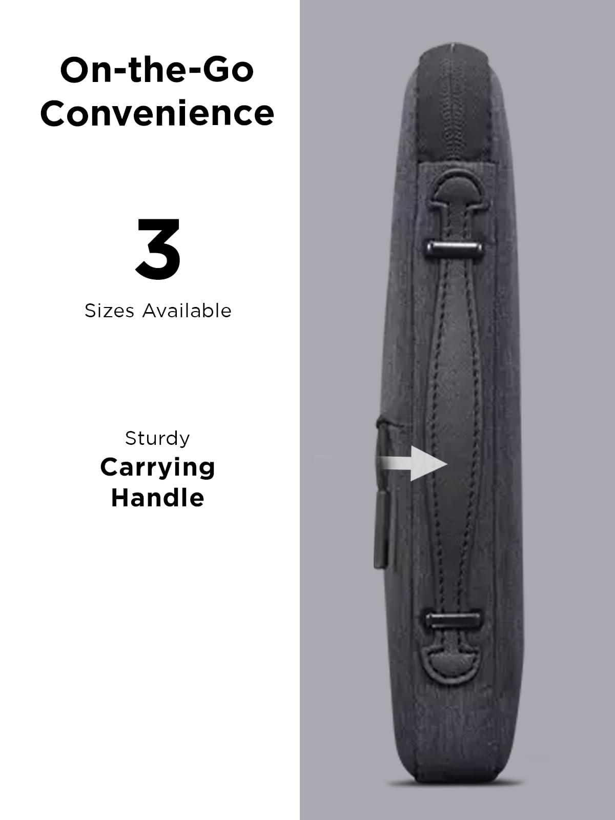 Lenovo Urban Sleeve for 15.6-inch Laptop/Notebook/Tablet - Water Resistant - Padded Compartments - Zippered Accessory Storage - Reinforced Rubber Corners - Extendable Handle - Charcoal Grey