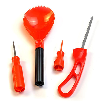 Kit de sculpture tout-en-un premium Pumpkin Masters – Kit complet de sculpture de citrouille d'Halloween avec grands outils à manche et nouveaux motifs