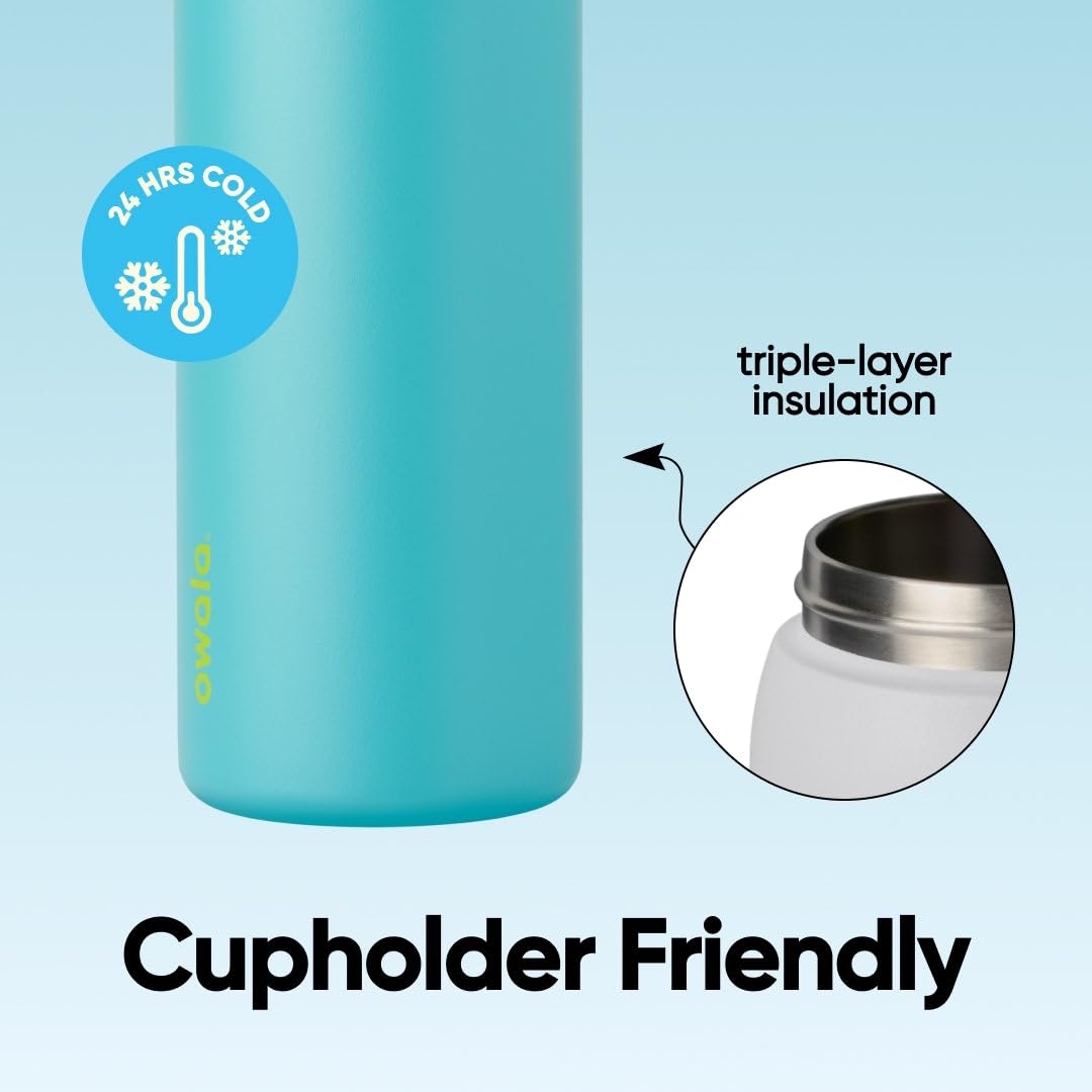 Owala FreeSip Insulated Stainless Steel Water Bottle with Straw, BPA-Free Sports Water Bottle, Great for Travel, 32 Oz, Summer Sweetness