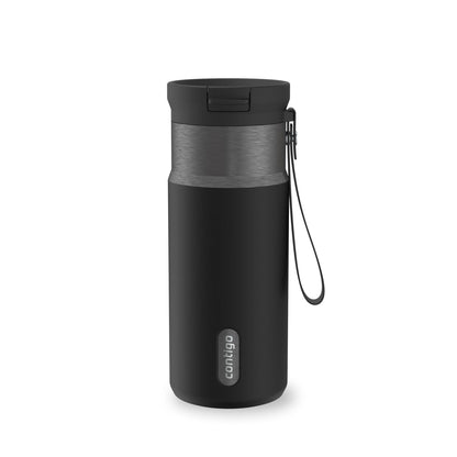 Contigo SnapSeal 16 oz Travel Mug w/Carry Strap | Vacuum-Insulated Stainless Steel for Hot Coffee & Tea or Cold Drinks | Spill-Proof Lid w/Straw Compatibility | BPA & Lead-Free | Dishwasher Safe 🍁 All In One Marketplace Canada