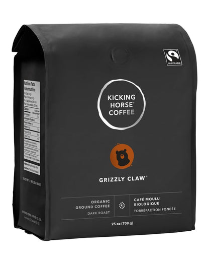 Kicking Horse Coffee Grizzly Claw Blend - Ground Dark Roast 100% Arabica, Organic & Fair Trade 708g