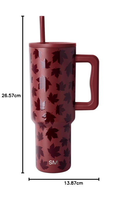 Simple Modern Halloween Tumbler with Handle | 40oz | Leaves