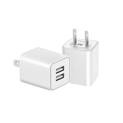 USB Charger Block, 2 Pack Dual Port USB Wall Plug 2.1A Power Adapter Charging Block for Phone 14 13 12 11 Pro Max SE XS XR X 8 7 6 Plus, Pad, Galaxy, Tablet, Android Phone - Available at All In One Marketplace Canada