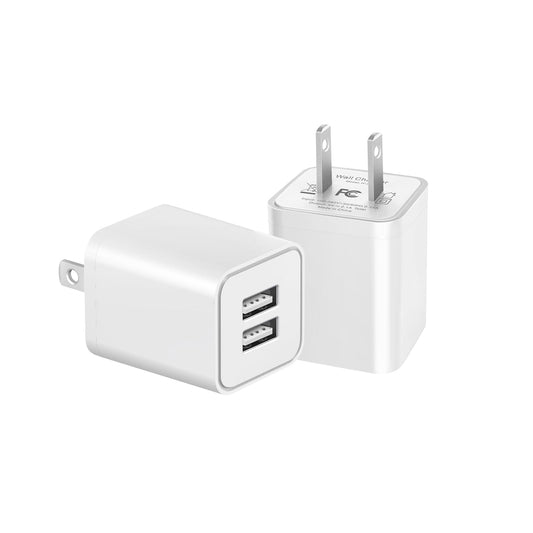 USB Charger Block, 2 Pack Dual Port USB Wall Plug 2.1A Power Adapter Charging Block for Phone 14 13 12 11 Pro Max SE XS XR X 8 7 6 Plus, Pad, Galaxy, Tablet, Android Phone - Available at All In One Marketplace Canada