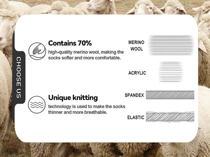 BONANGEL Merino Wool Socks for Men,Mens Thin Wool Socks,Winter Therminal Wool Dress Socks,Black Crew Socks, 6pairs-black, 6-12 🍁 All In One Marketplace Canada
