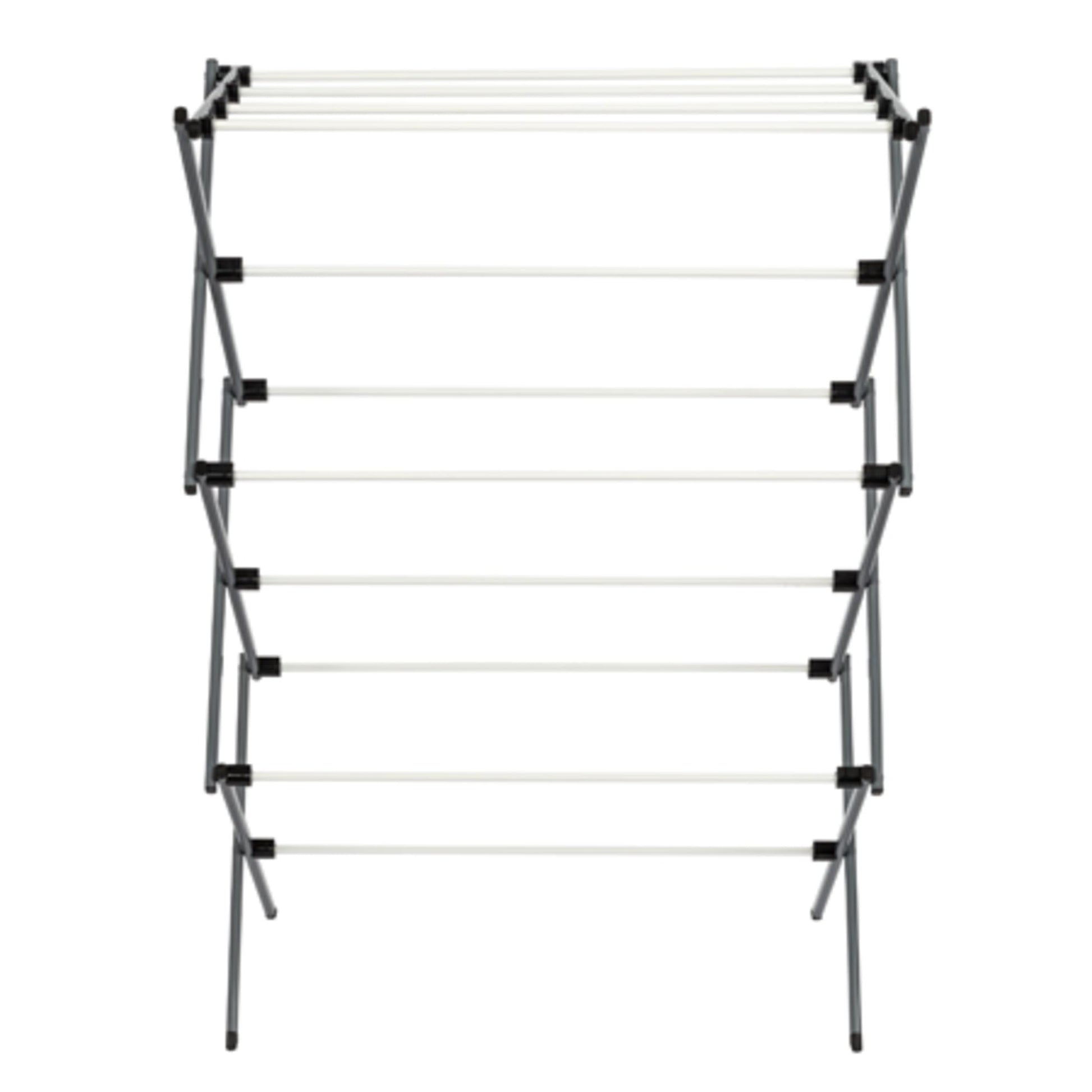 Honey-Can-Do DRY-01306 Folding 42-Inch Clothes Drying Rack, Silver/White - Available at All In One Marketplace Canada