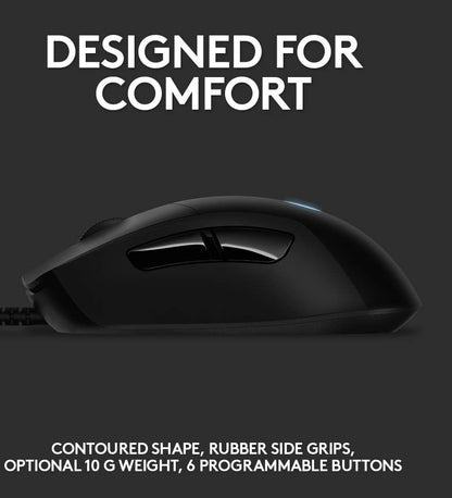 Logitech G403 Hero RGB Gaming Mouse - Black