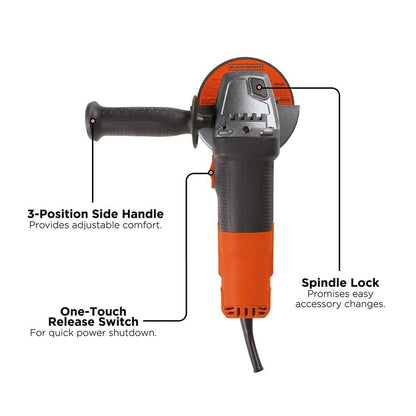 BLACK+DECKER Angle Grinder Tool, 4-1/2-Inch, 6.0 - Amp (BDEG400) BLACK+DECKER