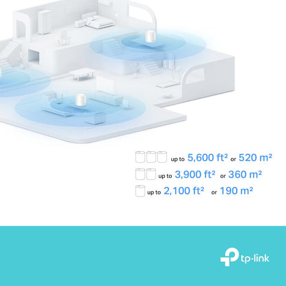 TP-Link AX1500 Dual-Band WiFi 6 Mesh System Deco X10 (2-Pack) - Supports Internet Plans up to 1.5 Gbps, Covers up to 3,900 Sq. Ft., 2X Gigabit Ports per Unit, AI Mesh, Parental Controls