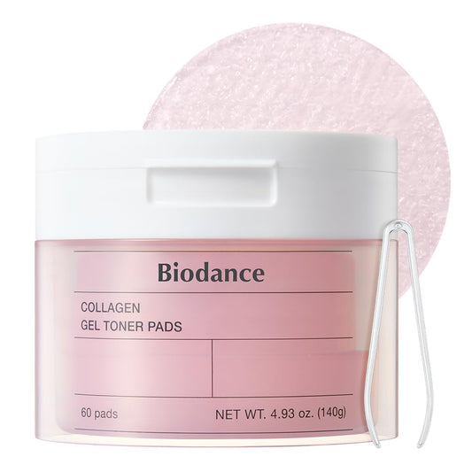 Biodance Collagen Gel Toner Pads | Pore Perfecting, Improving Elasticity, Korean Toner Pads for Sensitive Skin | 4.93 fl.oz.(140g), 60Pads - Available at All In One Marketplace Canada