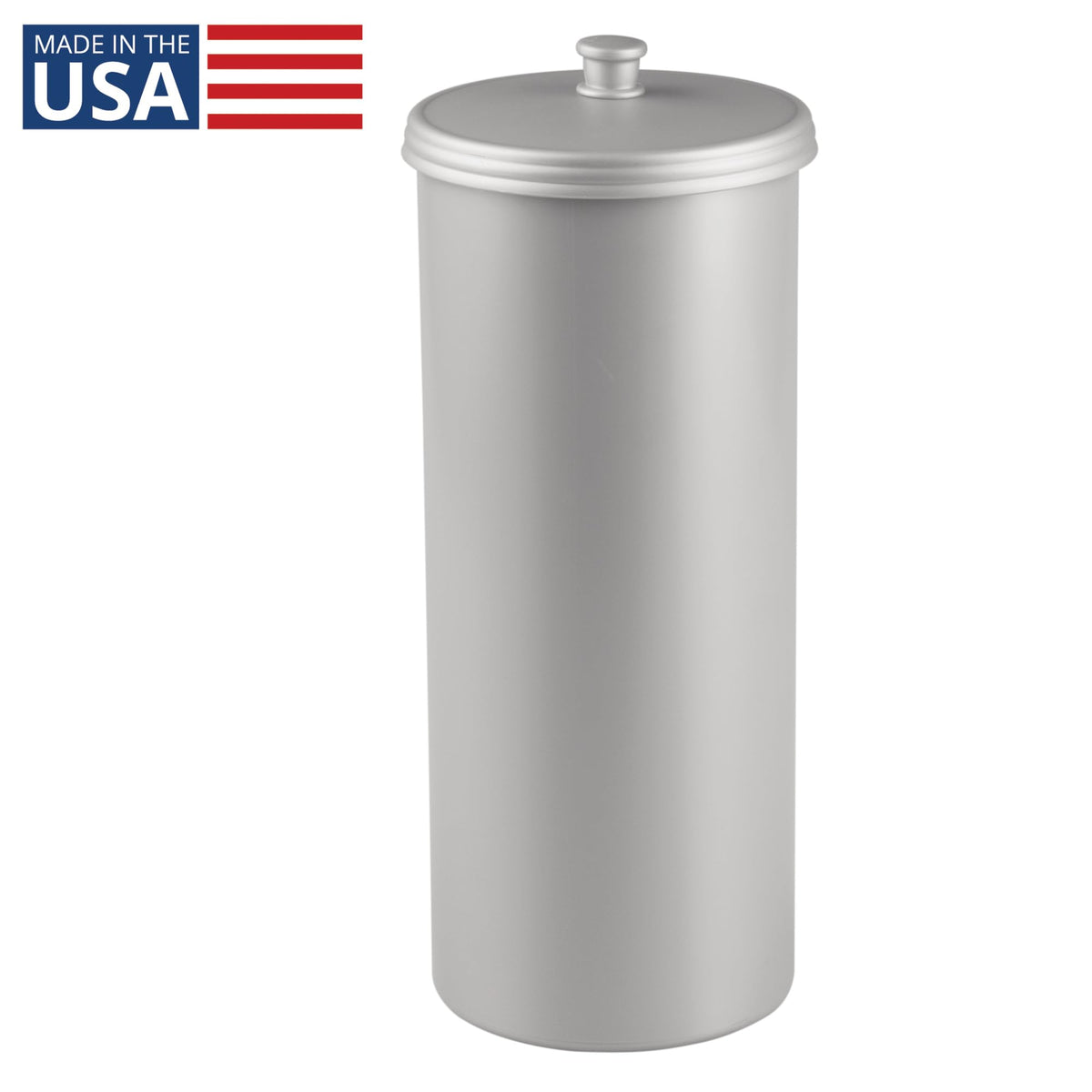iDesign Kent Bathware, Free Standing Toilet Paper Roll Holder for Bathroom Storage - Gray