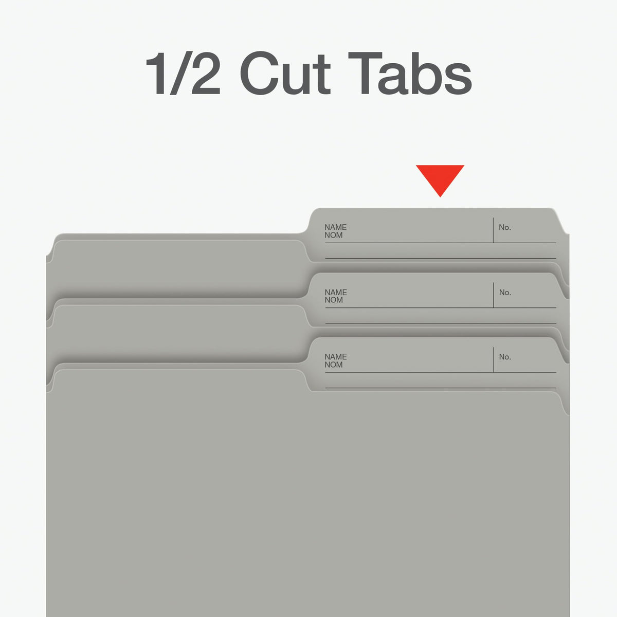 Pendaflex File Folders, 1/2 Cut Tab, Letter Size, Gray, Durable Paper Stock, 100/Box, Ideal for Office/Home/School File Organization, Made in Canada