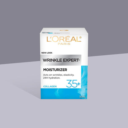 L’Oréal Paris Wrinkle Expert 35+ Anti Aging Day Face Moisturizer & Night Face Cream, Collagen Cream for Face to Reduce the Look of Wrinkles, Provides 24HR Hydration, 50mL