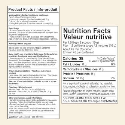 Great Lakes Wellness Grass-Fed Collagen Peptides - Unflavored Hydrolyzed Powder, Non-GMO, Hormone & Antibiotic Free - 454g