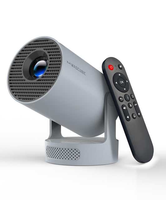 Magcubic Mini Projector with 4K Support, Portable Projecteur with WiFi 6 and Bluetooth 5.4, Auto Keystone, 200 ANSI, 180 Degree Rotation, Built-in Apps Smart Projector for Home Outdoor HY300PRO+