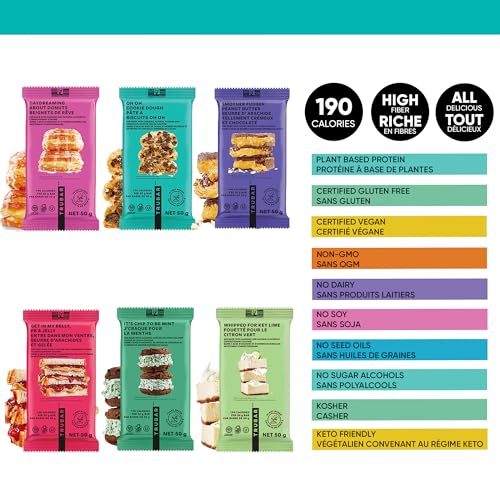 TRUBAR It's Mint to Be Chip Vegan Protein Bar - Plant-Based, Gluten-Free, 12g Protein, 13g Fiber, 12-Pack