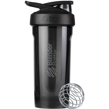 BlenderBottle Strada Shaker Cup Perfect for Protein Shakes and Pre Workout, 28-Ounce, Black