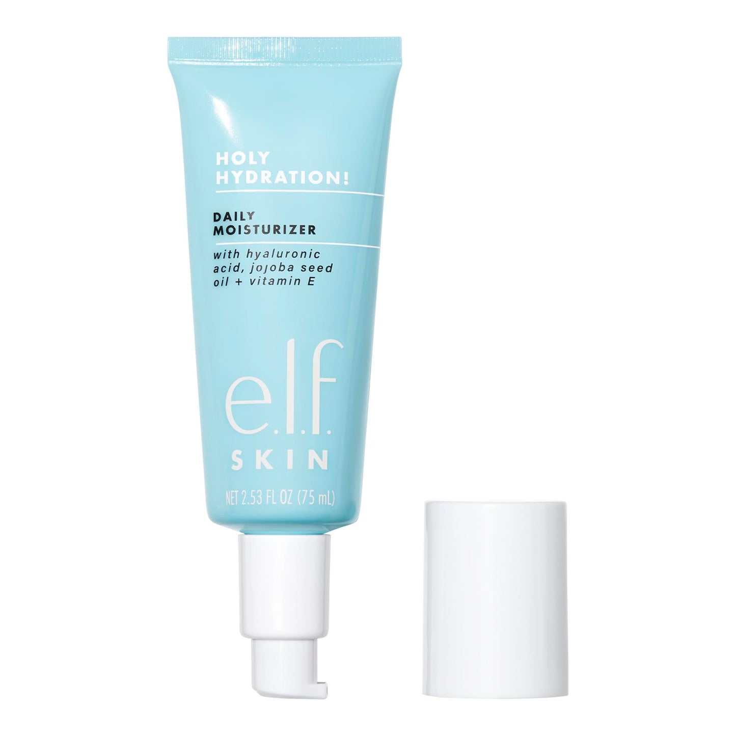 e.l.f. SKIN Holy Hydration! Daily Hydration Moisturizer, Ultra-Hydrating Formula, Infused with Aloe, Jojoba Oil & Shea Butter, Vegan & Cruelty-Free, 2.53 Fl Oz e.l.f.