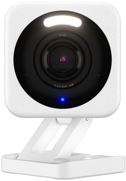 WYZE Cam v4 (Latest Model), 2.5K AI Security Camera, Indoor/Outdoor Cameras for Home Security, Vibrant Color Night Vision, No Subscription Required, Free Expert Help, White