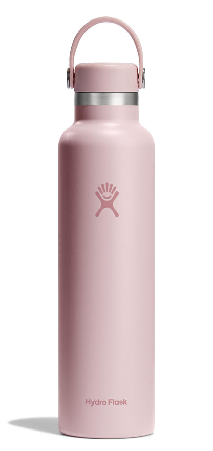 Hydro Flask Stainless Steel Standard Mouth Water Bottle with Flex Cap and Double-Wall Vacuum Insulation,Trillium, 24 Ounces