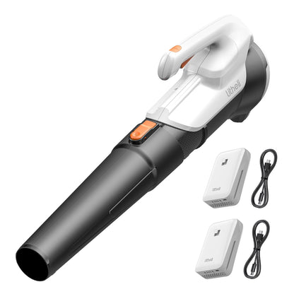 Litheli 20V Cordless Leaf Blower, 355CFM 85MPH 2-Speed, Handheld Electric Blower for Lawn Care Patio Dust Leaf Cleaning, Powered by 2×2.0Ah Batteries