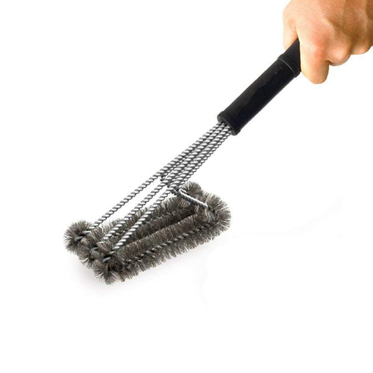 PePeng BBQ Grill Cleaning Brush, Heavy Duty Grill Cleaning Brush for Outdoor Grill, 3-Branch Stainless Steel Bristles Cleaner for Easier and Effective Clean, BBQ Tools for Gas/Charcoal Grilling Grates - Available at All In One Marketplace Canada