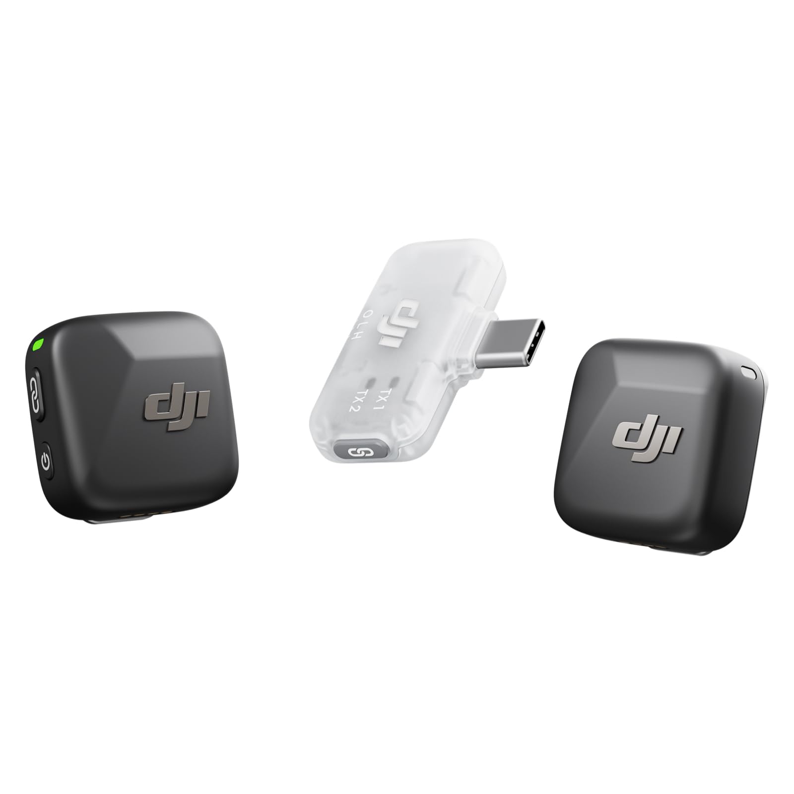 DJI Mic Mini (2 TX + 1 Mobile RX), Wireless Microphone for iPhone/Android, Plug and Play, Compact & Lightweight, Cross-Model Pairing, Premium Audio, Stable Transmission, Noise Cancelling