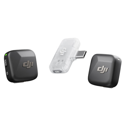 DJI Mic Mini (2 TX + 1 Mobile RX), Wireless Microphone for iPhone/Android, Plug and Play, Compact & Lightweight, Cross-Model Pairing, Premium Audio, Stable Transmission, Noise Cancelling