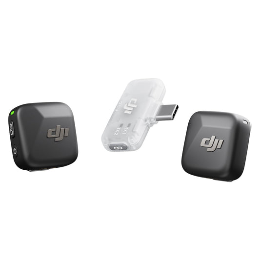 DJI Mic Mini (2 TX + 1 Mobile RX), Wireless Microphone for iPhone/Android, Plug and Play, Compact & Lightweight, Cross-Model Pairing, Premium Audio, Stable Transmission, Noise Cancelling