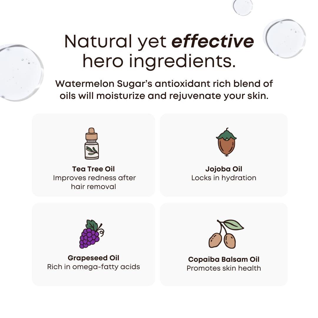 Bushbalm Ingrown Hair 2 Step Routine - Moisturize and Soothe - Ingrown Hair Oil (30 ml), Exfoliating Scrub (236 ml) - Watermelon Sugar - Valued at $49 - Available at All In One Marketplace Canada