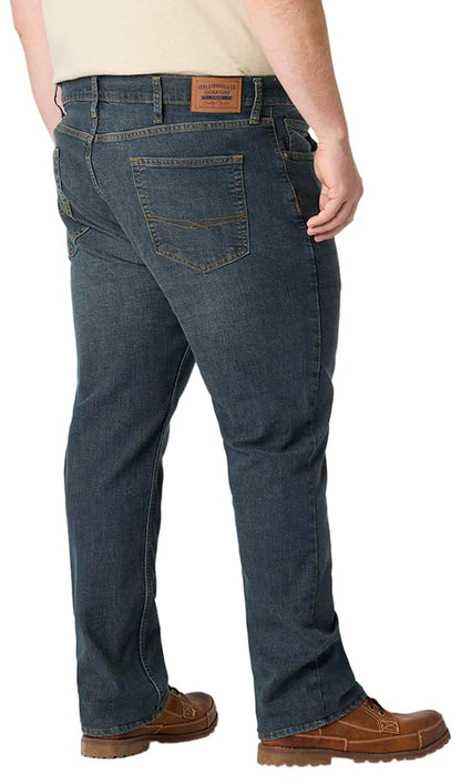 Levi Strauss Signature Gold Men's Regular Straight Fit Jeans, Bigfoot, 30W x 30L