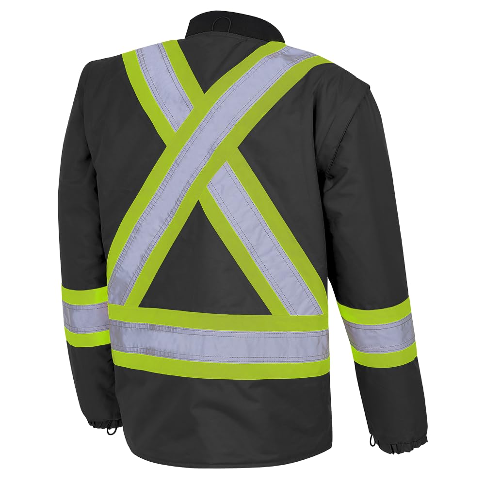 Pioneer Hi Vis Winter Work Jacket for Men - 7-in-1 - For Construction 🍁 All In One Marketplace Canada