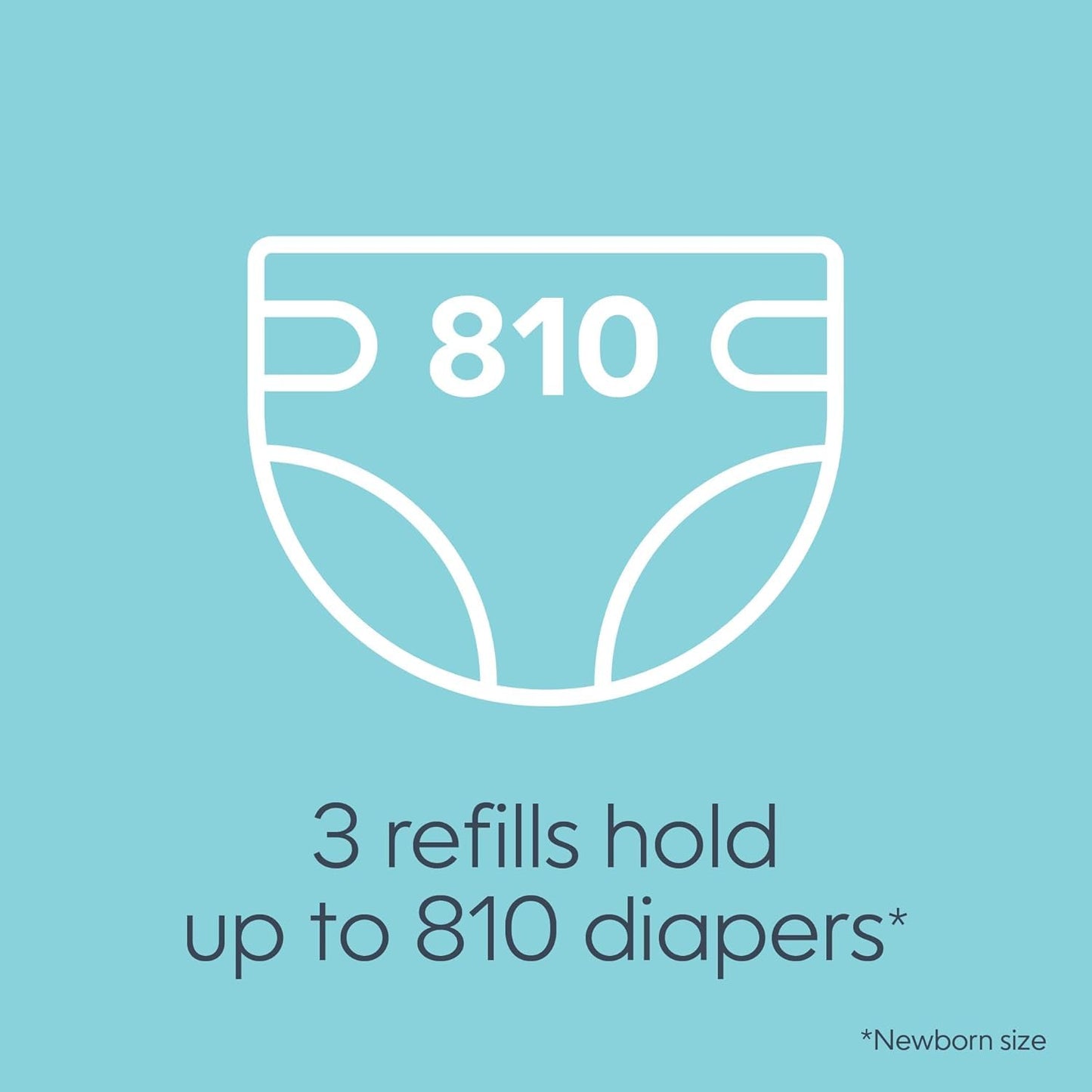 Diaper Genie Diaper Pail System Refills, 3 pack blue