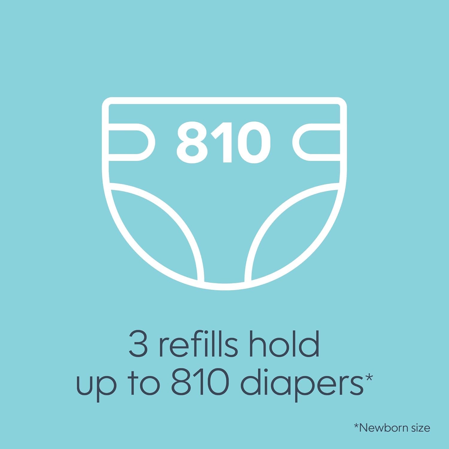 Diaper Genie Diaper Pail System Refills, 3 pack blue