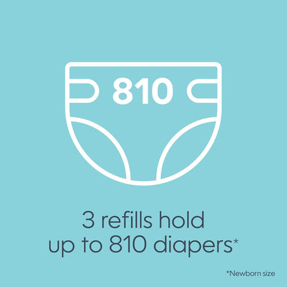 Diaper Genie Diaper Pail System Refills, 3 pack blue