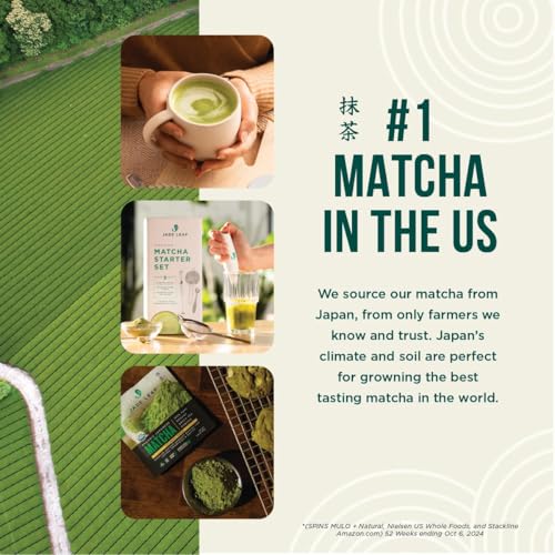 Jade Leaf Organic Ceremonial Grade Matcha Green Tea Powder - Pure Japanese First Harvest 30g Tin
