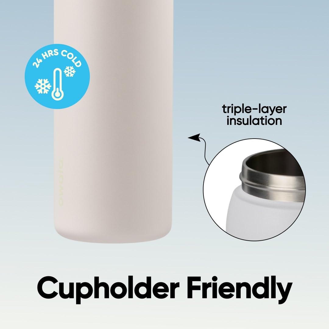 Owala FreeSip Insulated Stainless Steel Water Bottle with Straw for Sports and Travel, BPA-Free, 32oz, Iced Breeze