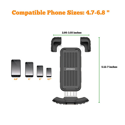 Motorcycle/Bicycle Phone Mount for 4.7-6.8" Phones (Orange)