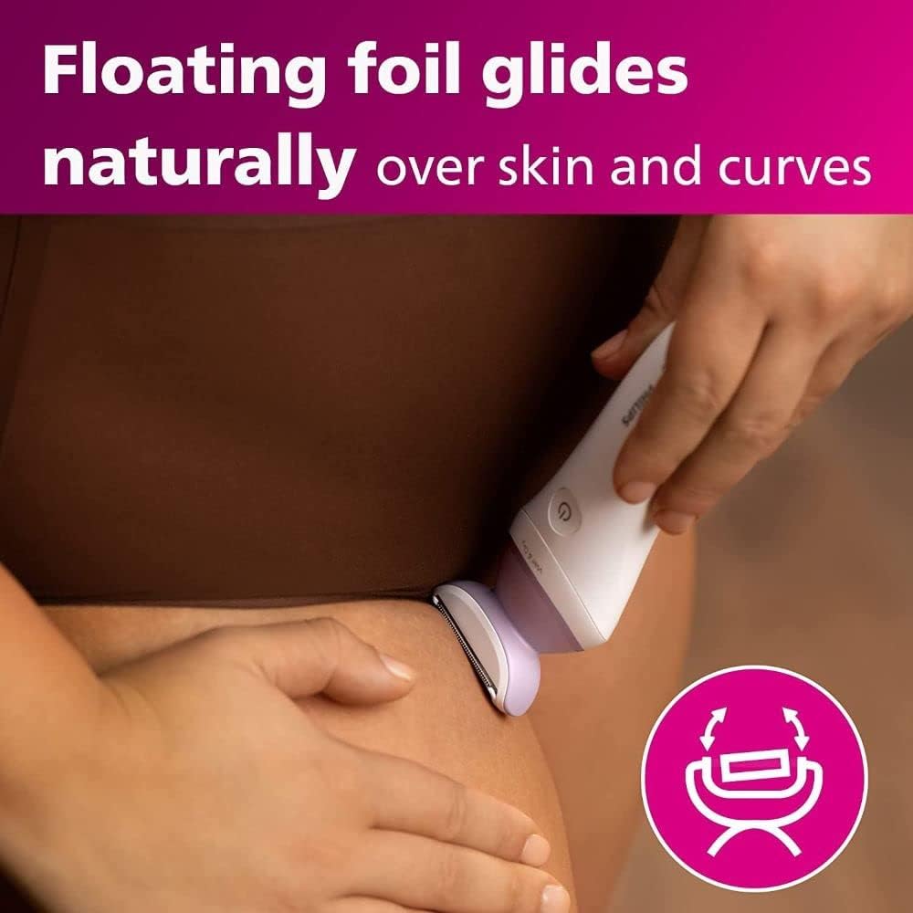 Philips Female Grooming Lady Shaver Series 6000, Cordless Wet & Dry use, 4 accessories, BRL136/00