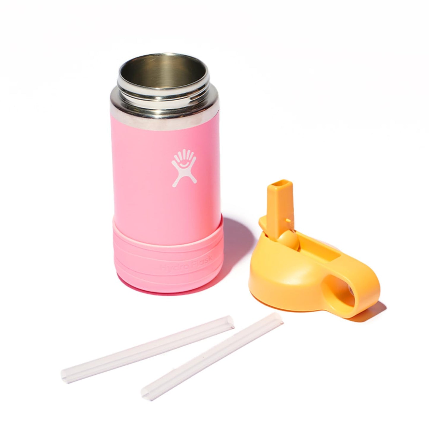 12 Oz Kids Wide Mouth Straw Cap and Boot Coconut Hydro Flask